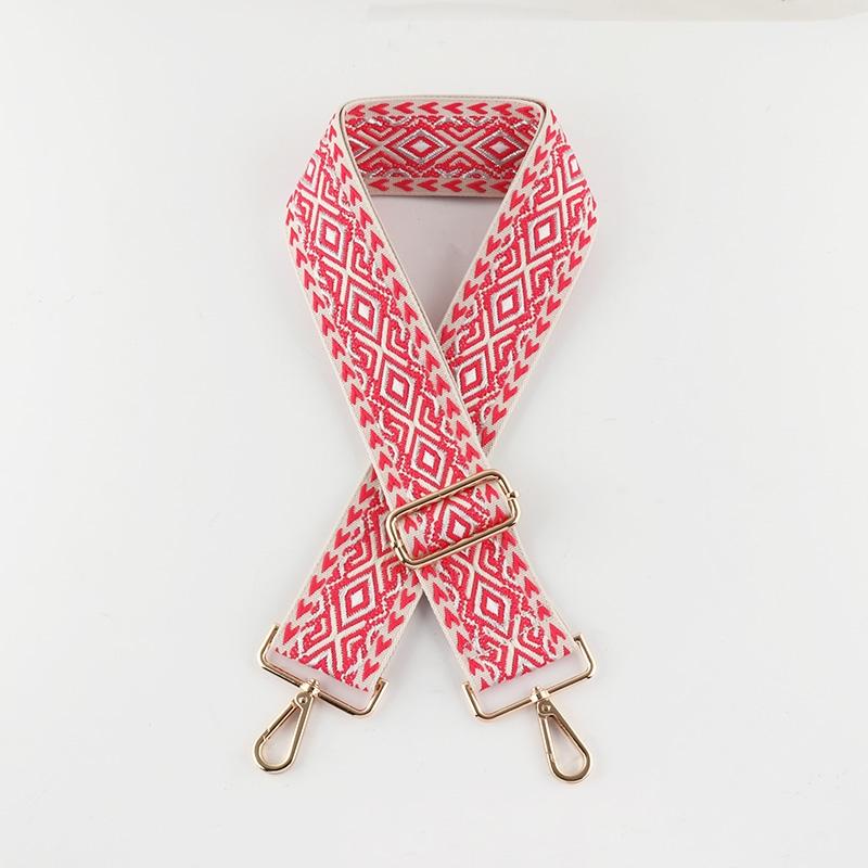 Two-color Diamond Wide Bag Shoulder Straps