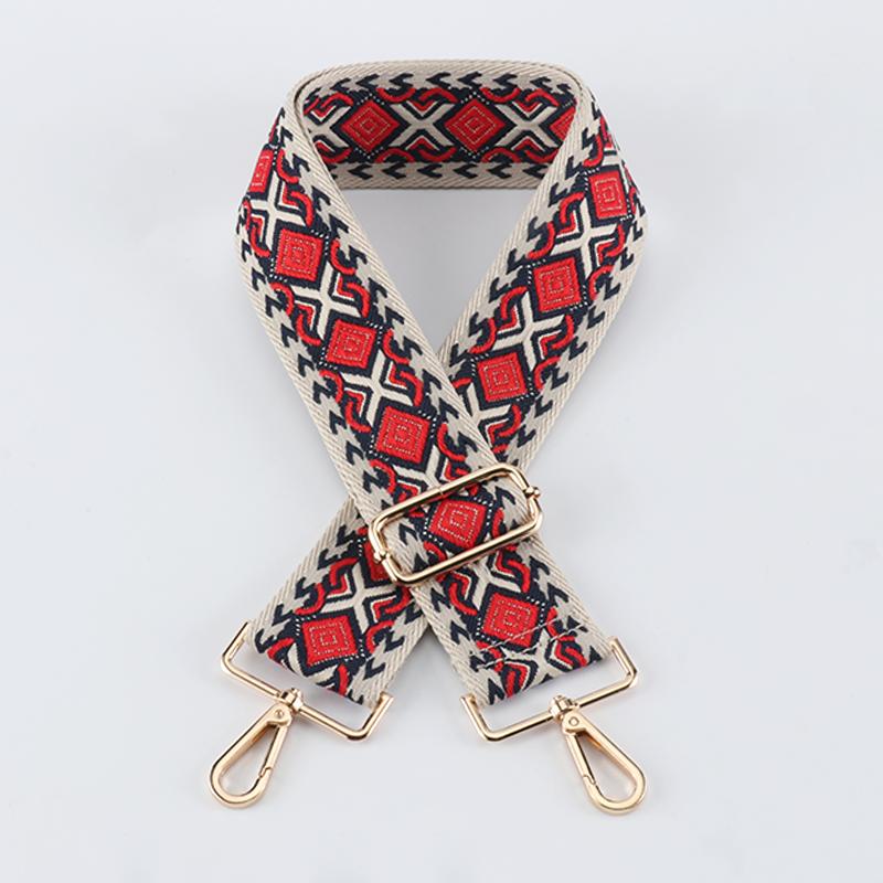 Two-color Diamond Wide Bag Shoulder Straps