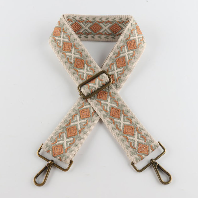 Colorful Diamond Bronze Buckle Wide Shoulder Straps