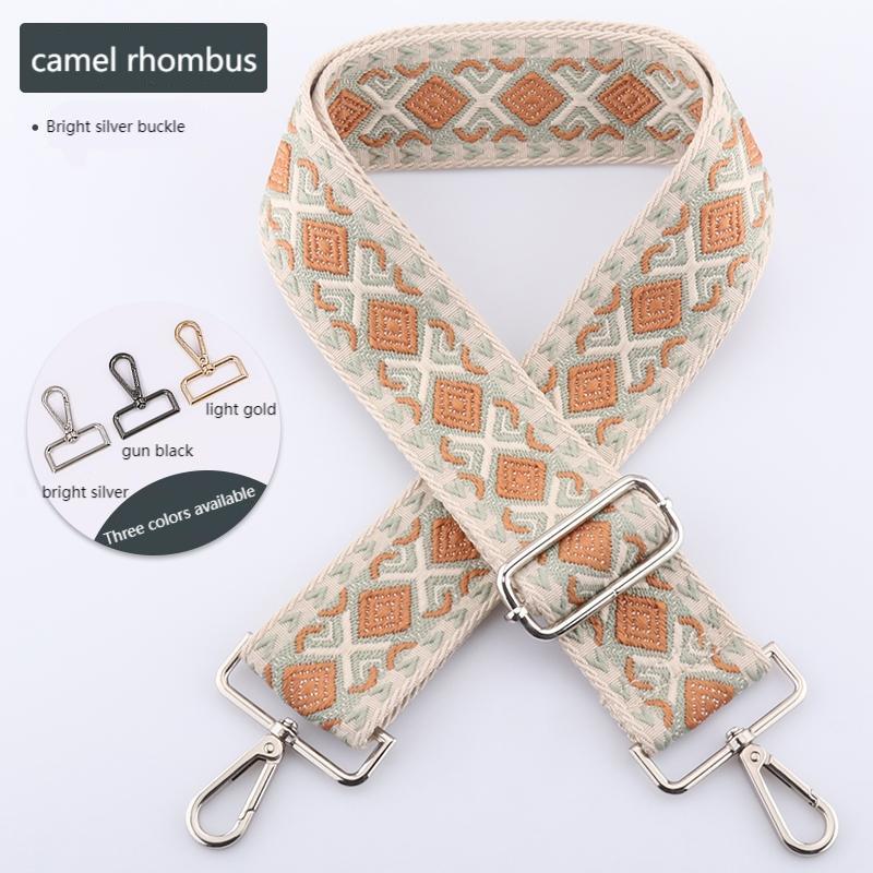 Two-color Diamond Wide Bag Shoulder Straps
