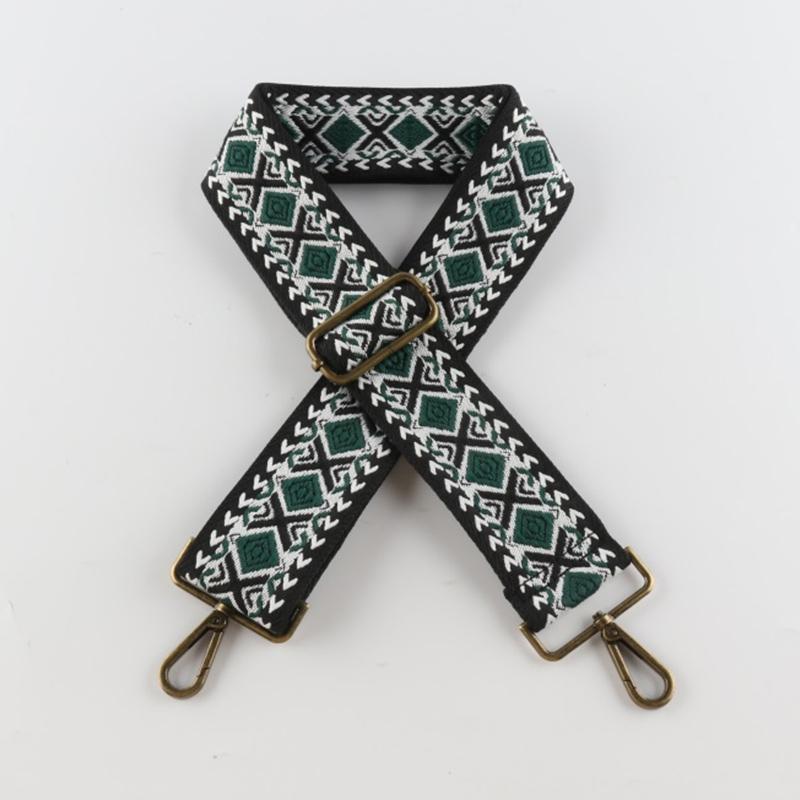Two-color Diamond Wide Bag Shoulder Straps