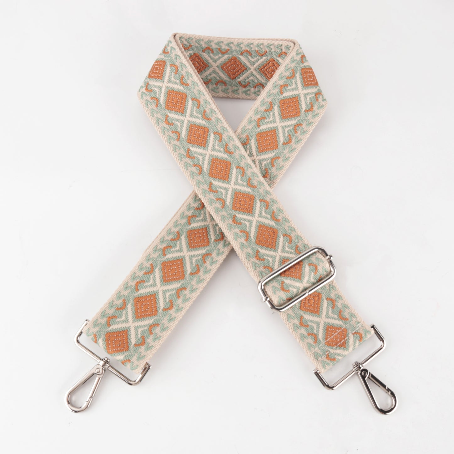 Two-color Diamond Wide Bag Shoulder Straps