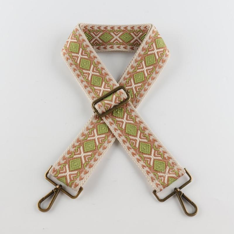 Two-color Diamond Wide Bag Shoulder Straps