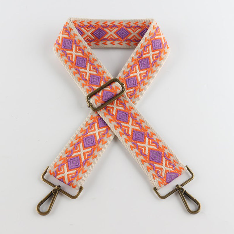 Colorful Diamond Bronze Buckle Wide Shoulder Straps