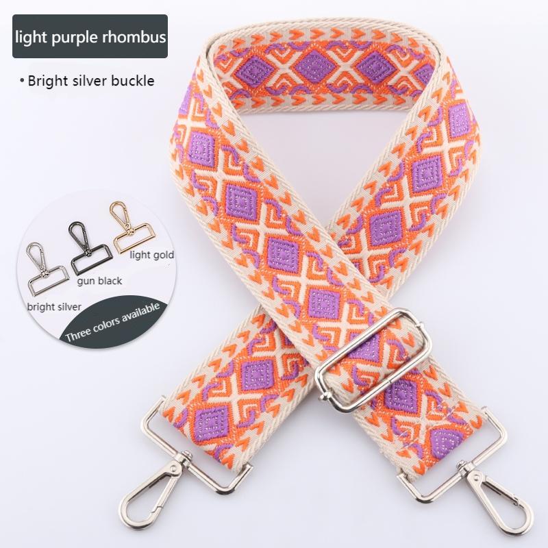 Two-color Diamond Wide Bag Shoulder Straps