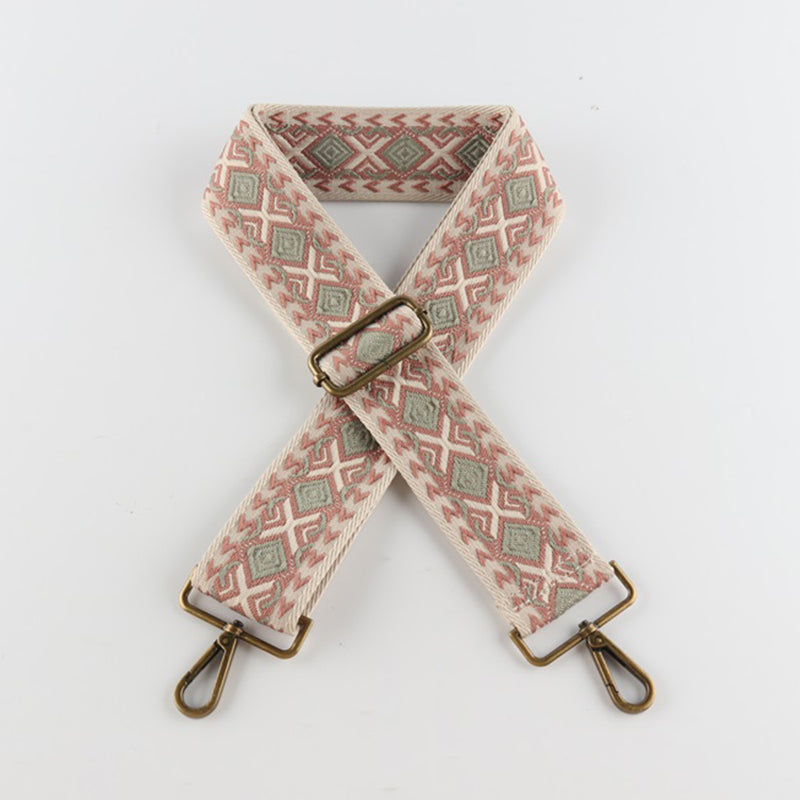 Colorful Diamond Bronze Buckle Wide Shoulder Straps