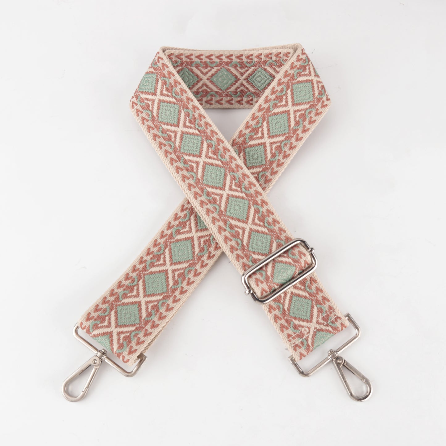 Two-color Diamond Wide Bag Shoulder Straps