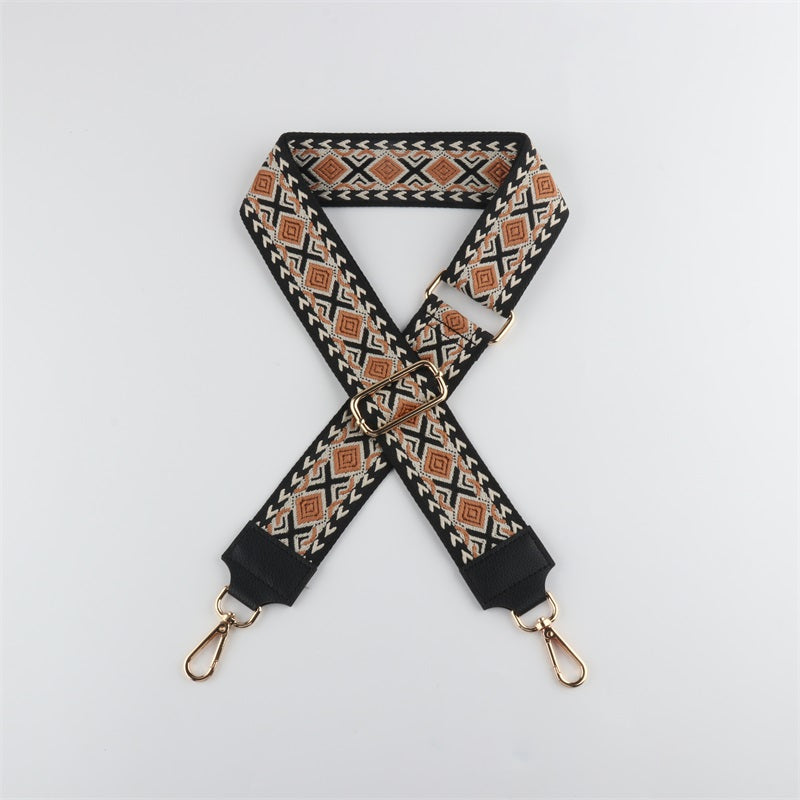 Regular Texture Bag Strap with Leather Head
