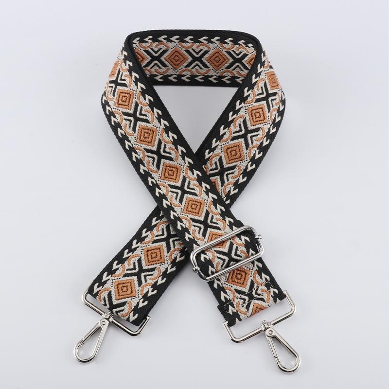 Two-color Diamond Wide Bag Shoulder Straps