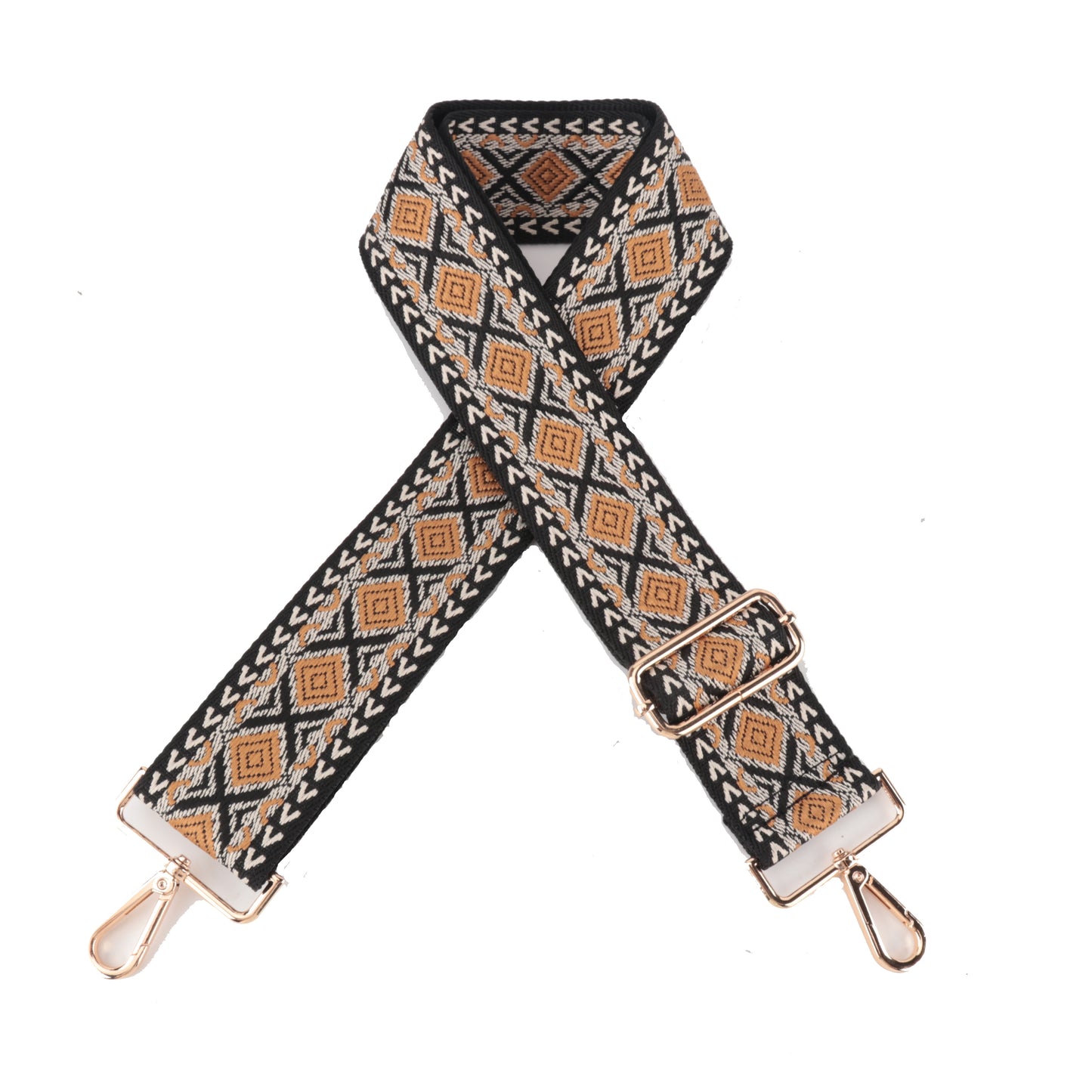 Two-color Diamond Wide Bag Shoulder Straps