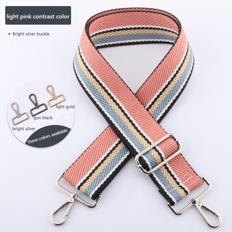 Two-tone Contrast Wide Bag Shoulder Straps
