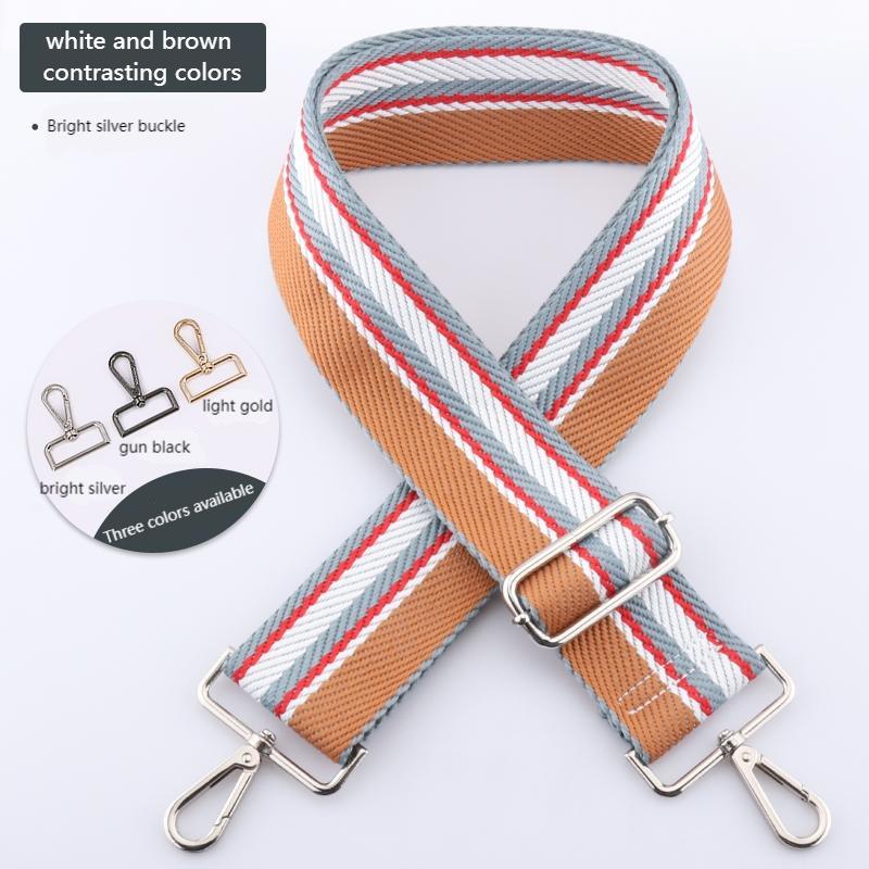 Two-tone Contrast Wide Bag Shoulder Straps