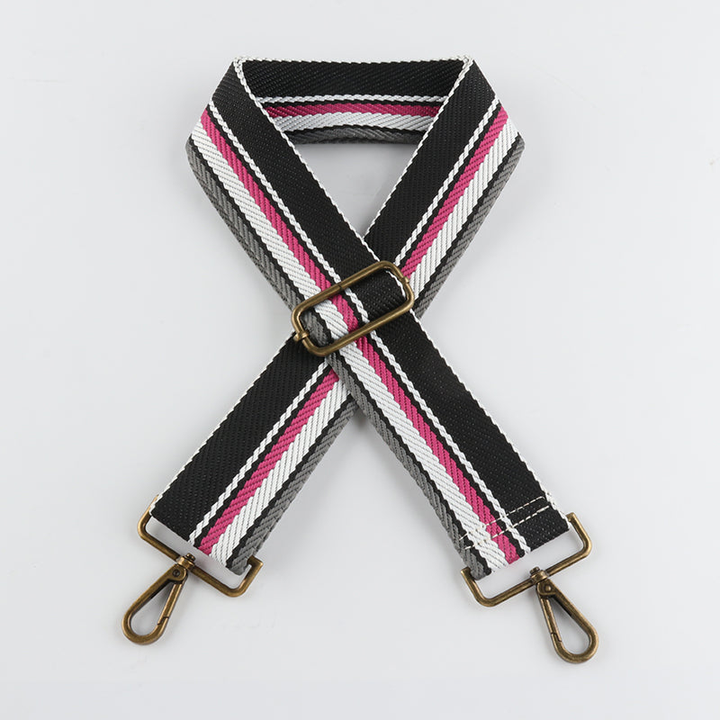 Two-tone Contrast Bronze Buckle Wide Shoulder Straps