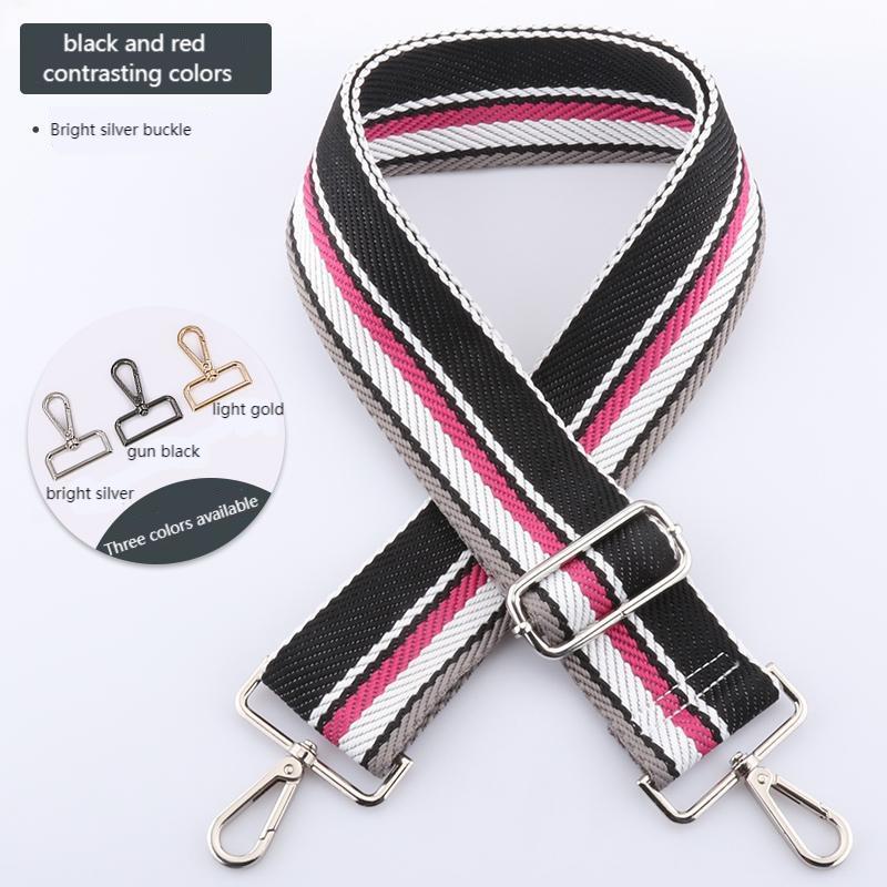 Two-tone Contrast Wide Bag Shoulder Straps