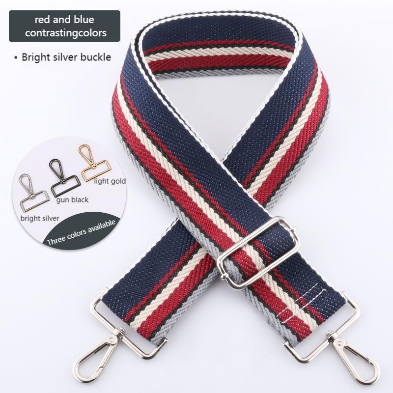 Two-tone Contrast Wide Bag Shoulder Straps