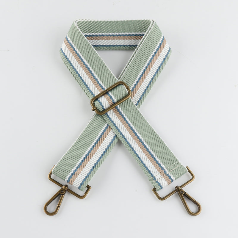 Two-tone Contrast Bronze Buckle Wide Shoulder Straps