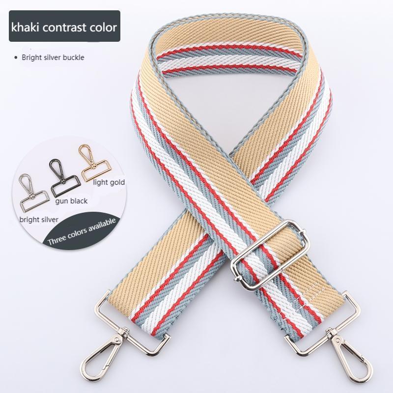 Two-tone Contrast Wide Bag Shoulder Straps