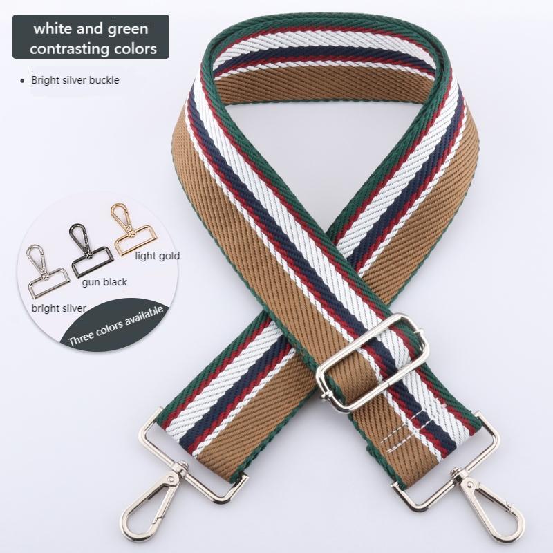 Two-tone Contrast Wide Bag Shoulder Straps
