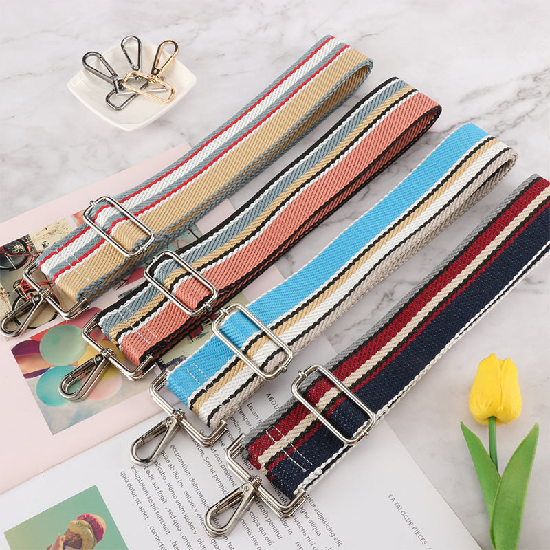 Two-tone Contrast Wide Bag Shoulder Straps