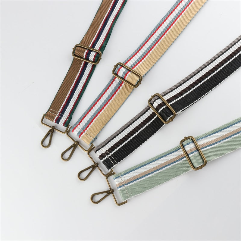 Two-tone Contrast Bronze Buckle Wide Shoulder Straps