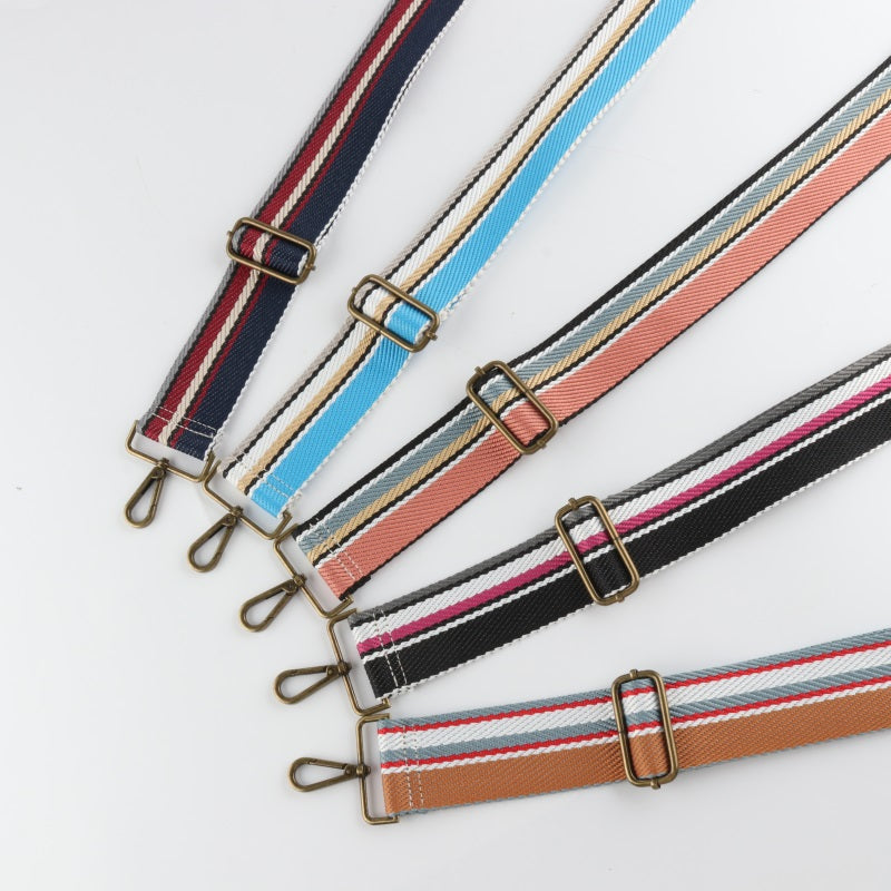 Two-tone Contrast Bronze Buckle Wide Shoulder Straps