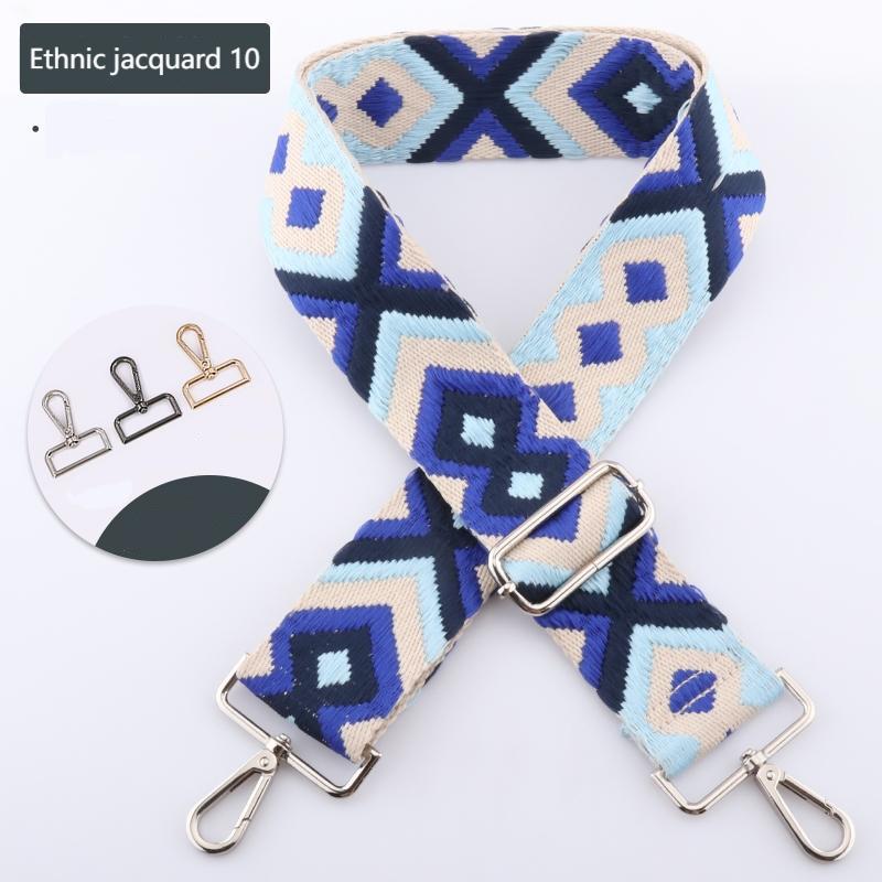 Ethnic Style Jacquard Wide Bag Strap