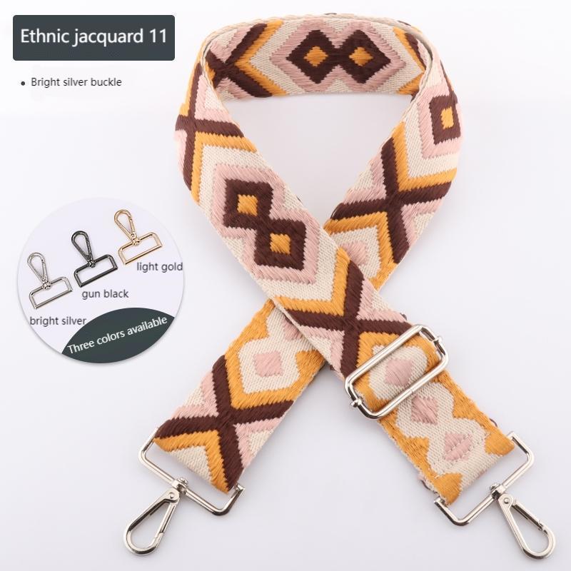 Ethnic Style Jacquard Wide Bag Strap