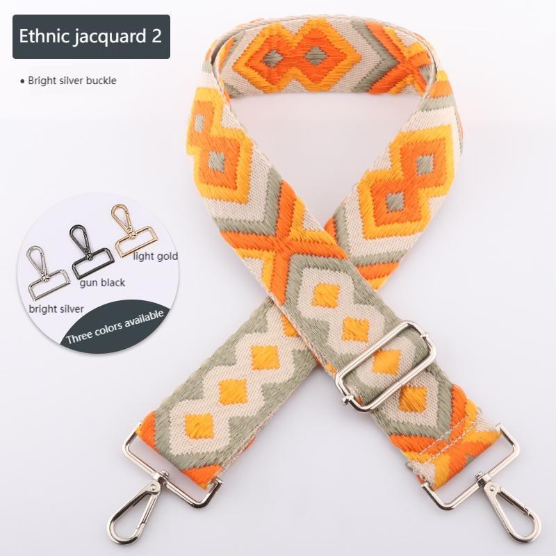 Ethnic Style Jacquard Wide Bag Strap