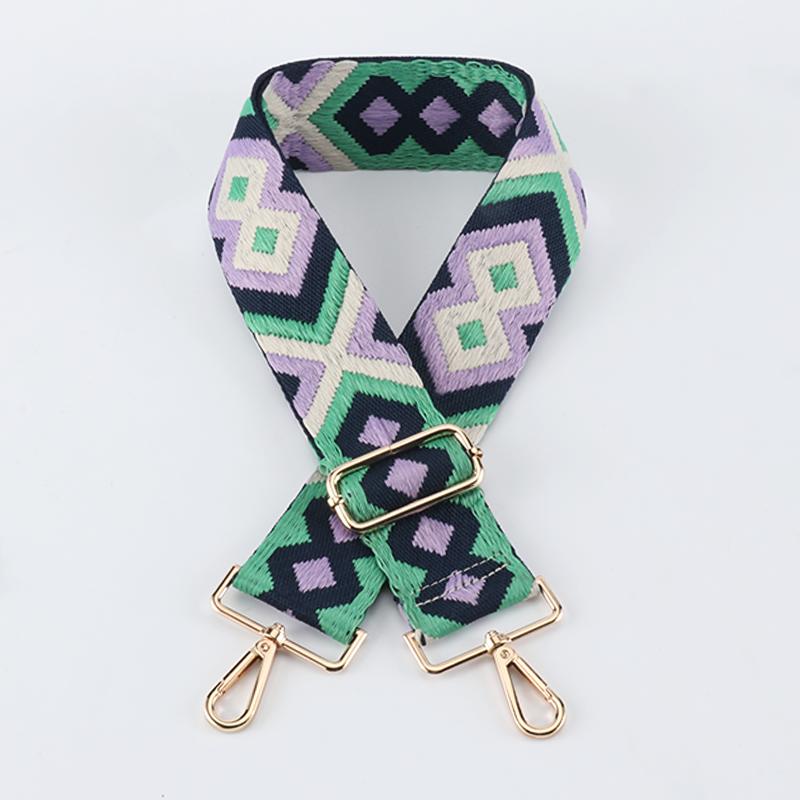 Ethnic Style Jacquard Wide Bag Strap