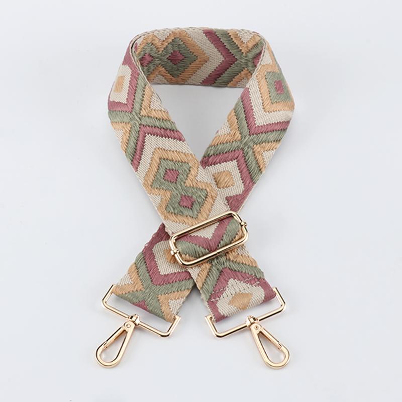 Ethnic Style Jacquard Wide Bag Strap
