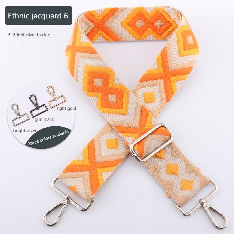 Ethnic Style Jacquard Wide Bag Strap