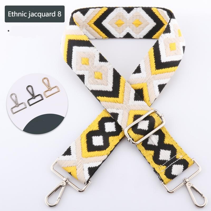 Ethnic Style Jacquard Wide Bag Strap