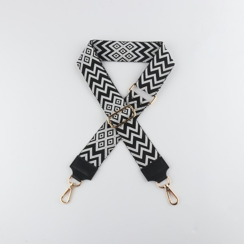 Dark Color Bag Strap with Leather Head