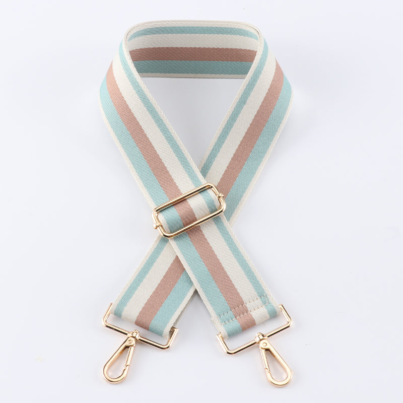 Multi-color Contrast Wide Bag Shoulder Strap
