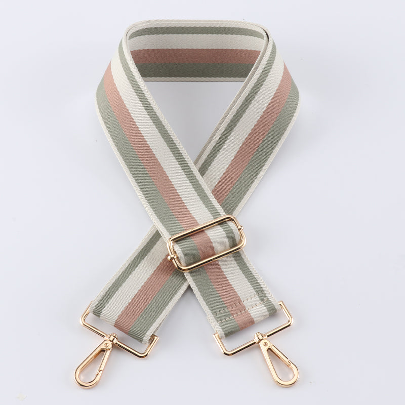 Multi-color Contrast Wide Bag Shoulder Strap