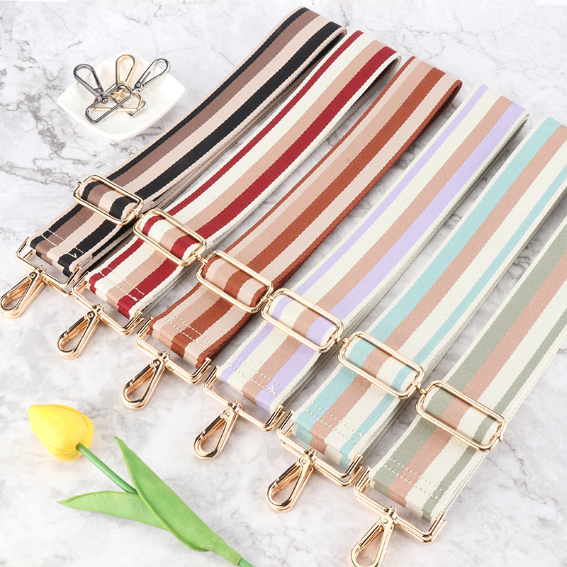 Multi-color Contrast Wide Bag Shoulder Strap