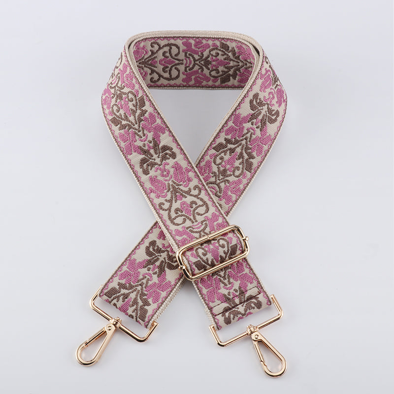 Retro Jacquard Wide Bag Shoulder Strap