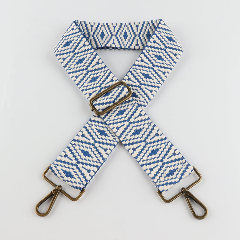 Triangle Rhombus Symmetrical Bronze Buckle Wide Shoulder Straps