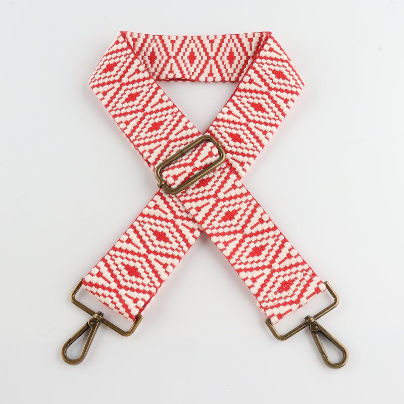 Triangle Rhombus Symmetrical Bronze Buckle Wide Shoulder Straps