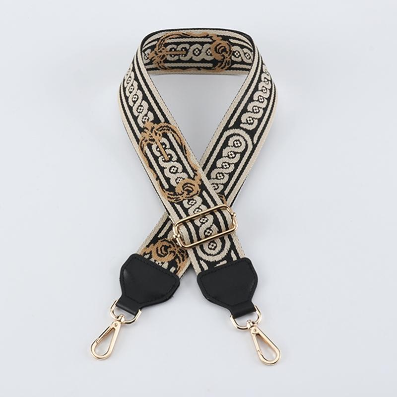 Twist Pattern Wide Bag Straps with Leather Head
