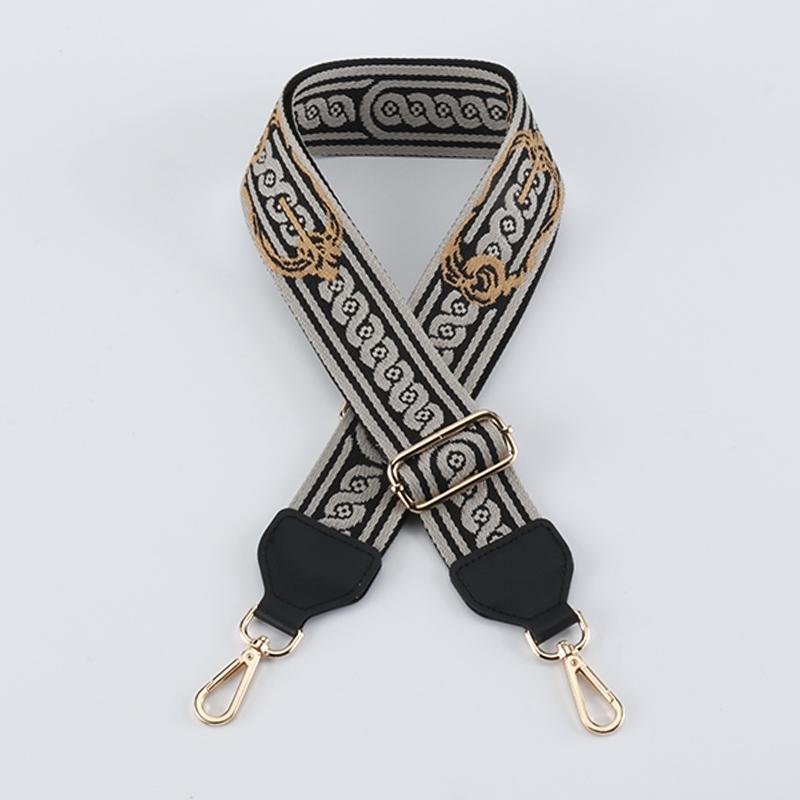 Twist Pattern Wide Bag Straps with Leather Head