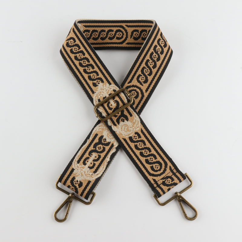 Twist Pattern Bronze Buckle Wide Shoulder Straps