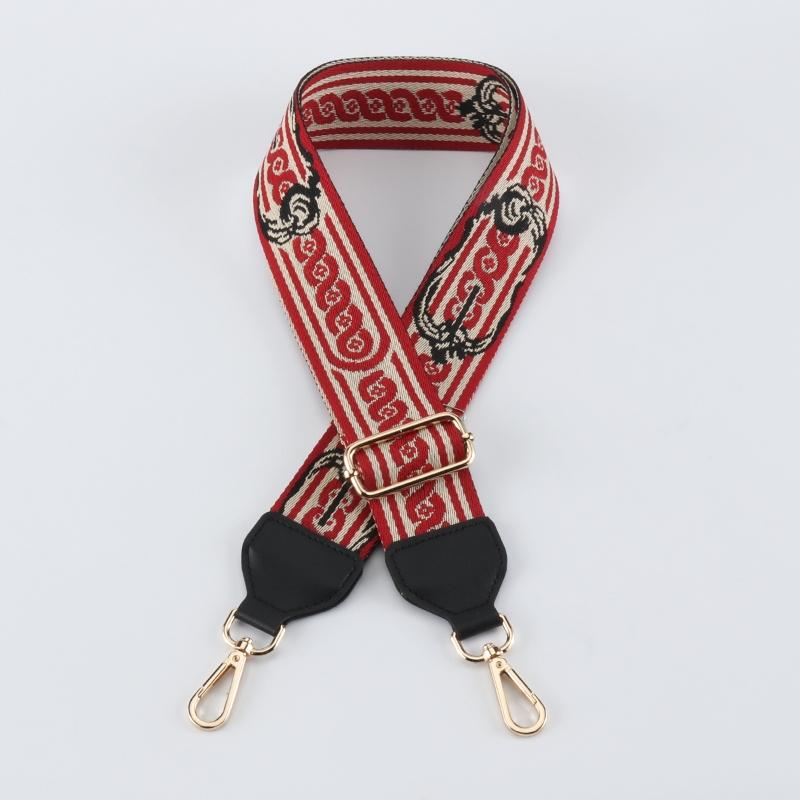 Twist Pattern Wide Bag Straps with Leather Head
