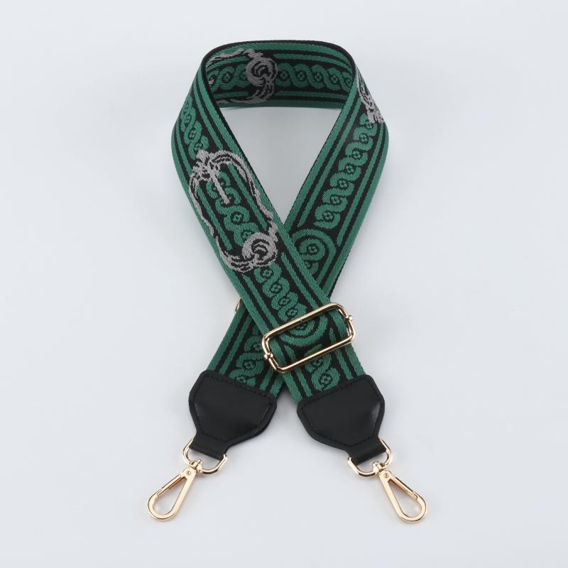 Twist Pattern Wide Bag Straps with Leather Head