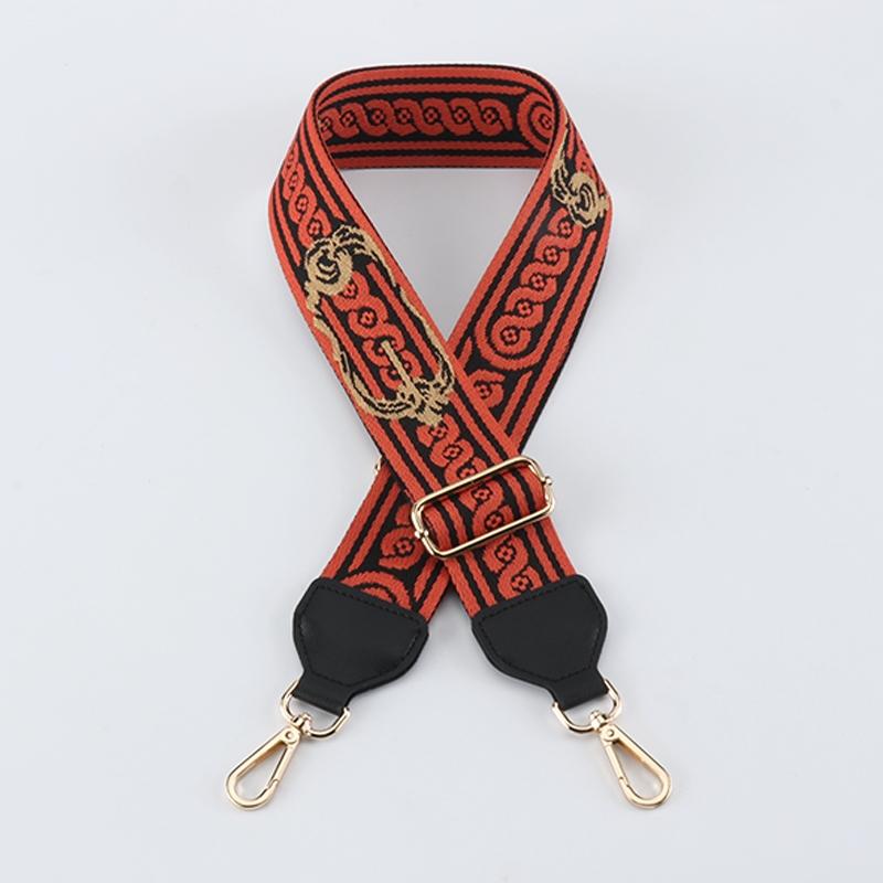 Twist Pattern Wide Bag Straps with Leather Head