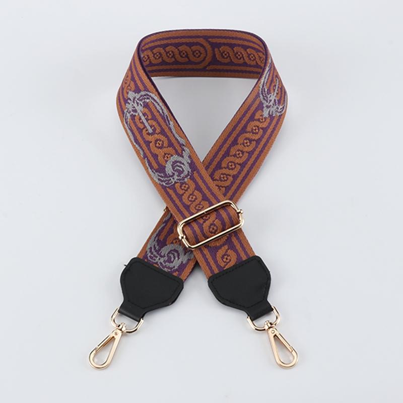 Twist Pattern Wide Bag Straps with Leather Head