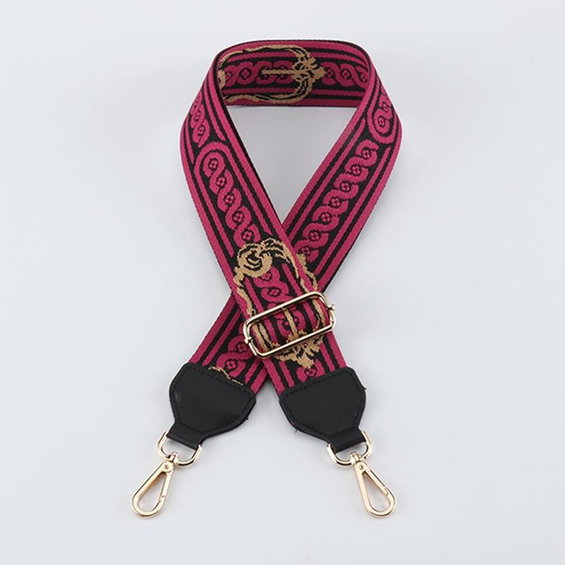 Twist Pattern Wide Bag Straps with Leather Head