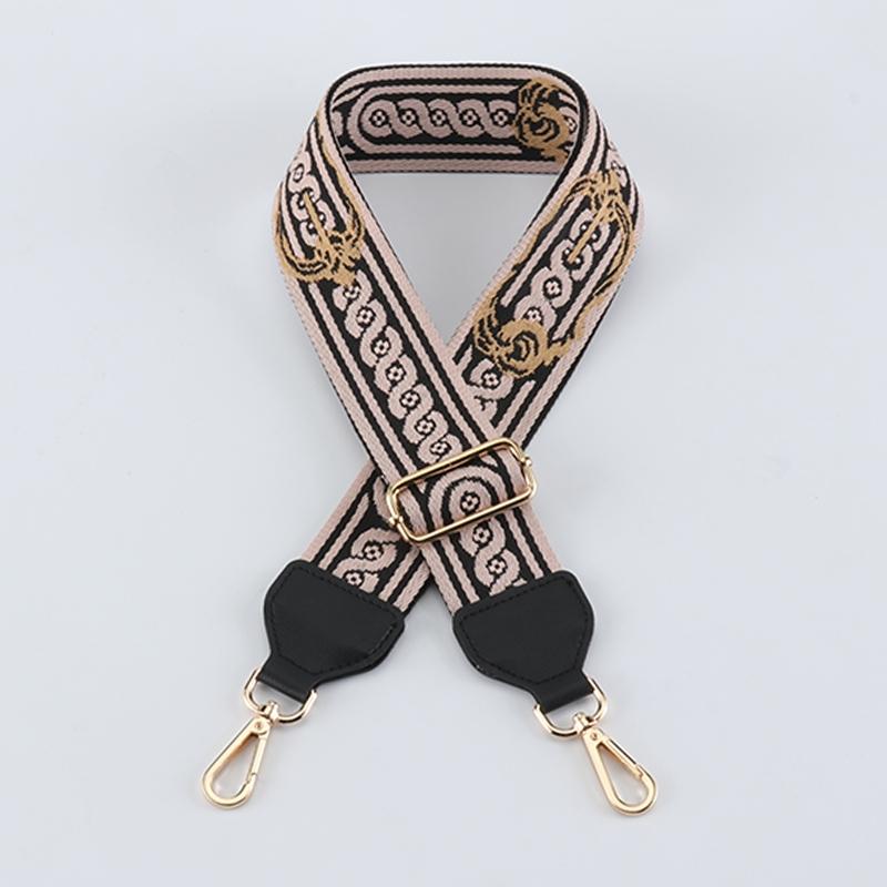 Twist Pattern Wide Bag Straps with Leather Head