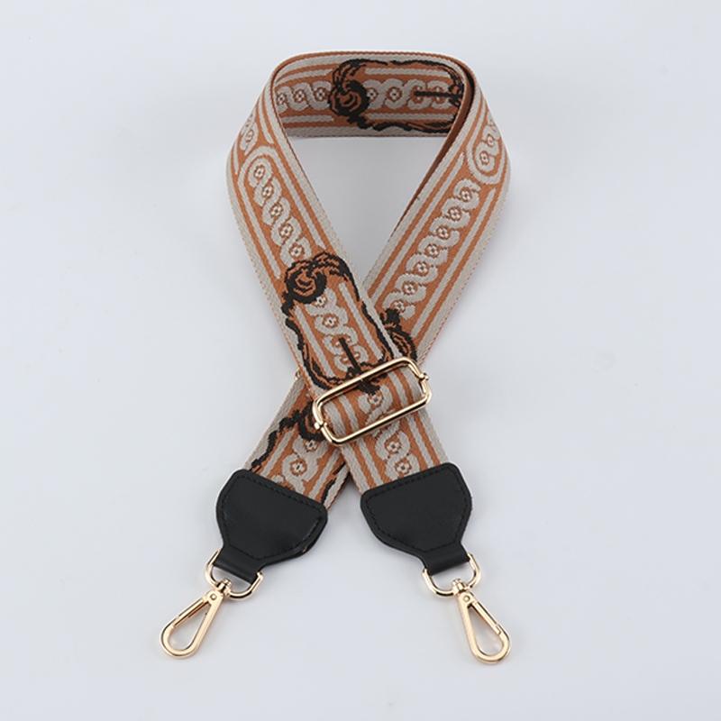 Twist Pattern Wide Bag Straps with Leather Head