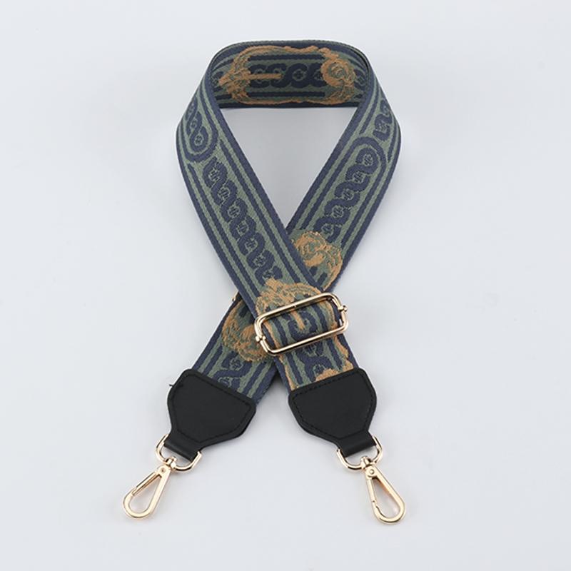 Twist Pattern Wide Bag Straps with Leather Head